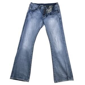 Buffalo David Bottom King Slim Boot Jeans 33x32 Button Fly